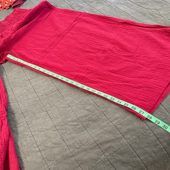 EUC Athropologie High Rise Elastic Waist Wide Leg Cotton Gauze Pants Sz M - Picture 9 of 9